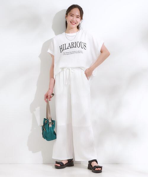 Cutie Blonde（キューティーブロンド）の「【S-LL/セットアップ可】リラックスカジュアルに ぽこぽこイージーパンツ（その他パンツ・レディース・ブラック/グリーン/ホワイト・04/03/02/01）」の18枚目の写真