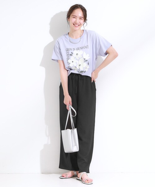 Cutie Blonde（キューティーブロンド）の「【S-LL/セットアップ可】リラックスカジュアルに ぽこぽこイージーパンツ（その他パンツ・レディース・ブラック/グリーン/ホワイト・04/03/02/01）」の22枚目の写真