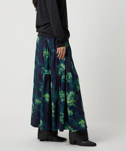 EMMEL REFINES（エメルリファインズ）の「＜EMMEL REFINES＞EM ティアード ポケットギャザー プリントスカート（スカート・レディース・パープル/ライム・XS/M/S）」の21枚目の写真