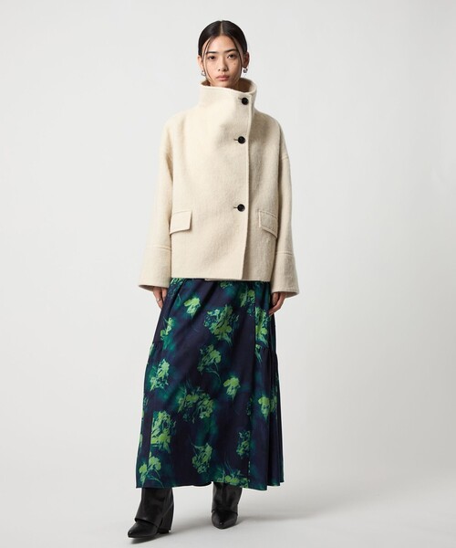 EMMEL REFINES（エメルリファインズ）の「＜EMMEL REFINES＞EM ティアード ポケットギャザー プリントスカート（スカート・レディース・パープル/ライム・XS/M/S）」の17枚目の写真