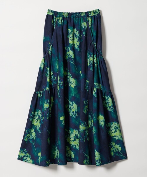 EMMEL REFINES（エメルリファインズ）の「＜EMMEL REFINES＞EM ティアード ポケットギャザー プリントスカート（スカート・レディース・パープル/ライム・XS/M/S）」の12枚目の写真