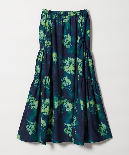 EMMEL REFINES（エメルリファインズ）の「＜EMMEL REFINES＞EM ティアード ポケットギャザー プリントスカート（スカート・レディース・パープル/ライム・XS/M/S）」の10枚目の写真