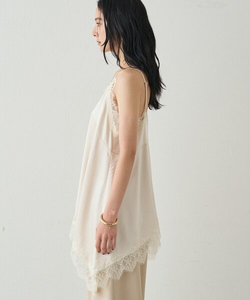 Loungedress/ラウンジドレス)/サテンBIGシャツ/モカ レースキャミ（シャツ/ブラウス）｜LOUNGEDRESS（ラウンジドレス