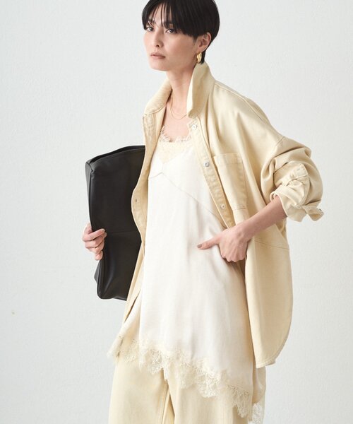 ラウンジドレス/レースキャミソール新品タグ付き Loungedress（ラウンジドレス） キャミソール レースシフォンキャミ