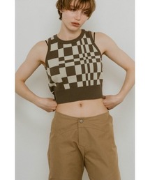 half zip knit tank tops（タンクトップ）｜Knuth Marf