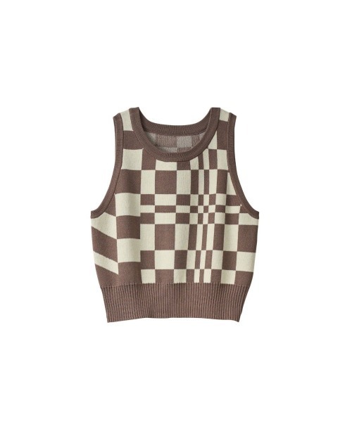 Knuth Marf(クヌースマーフ)の「flag marblel knit tank(タンクトップ・レディース・ブラウン/アイボリー/グレー・FREE)」の17枚目の写真