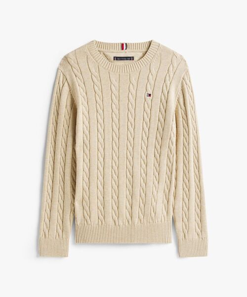 TOMMY HILFIGER（トミーヒルフィガー）の「BOYS ケーブル編みセーター（ニット/セーター・キッズ・オートミール/レッド/ブラック・160cm/130cm/140cm/150cm）」の15枚目の写真