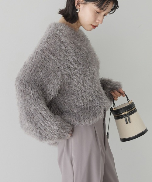 AMERICAN HOLIC(アメリカンホリック)の「シャギーニットプルオーバー(ニット/セーター・レディース・アイボリー/グレイッシュベージュ/ライラック/チャコールグレー/ライトグレー・M/L)」の12枚目の写真