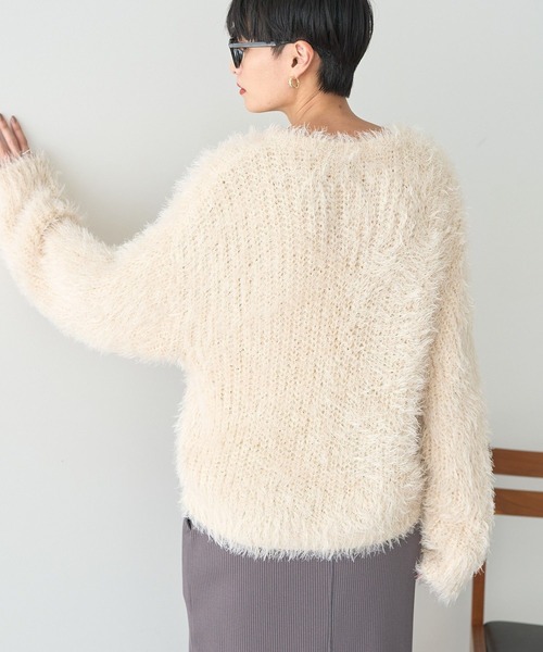 AMERICAN HOLIC(アメリカンホリック)の「シャギーニットプルオーバー(ニット/セーター・レディース・アイボリー/グレイッシュベージュ/ライラック/チャコールグレー/ライトグレー・M/L)」の15枚目の写真