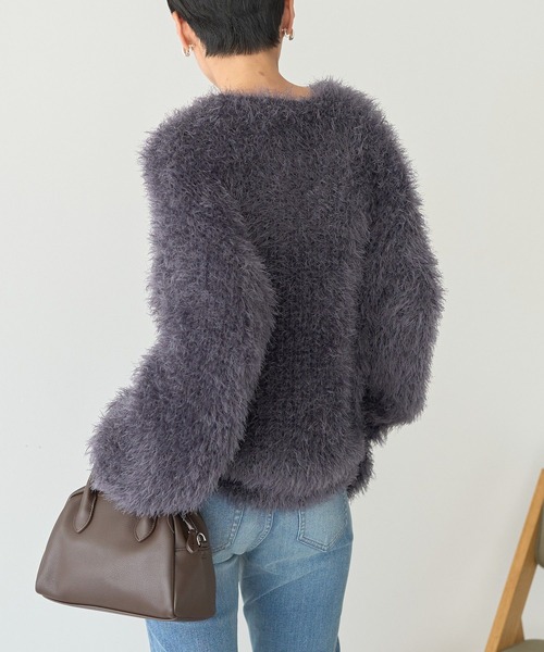 AMERICAN HOLIC(アメリカンホリック)の「シャギーニットプルオーバー(ニット/セーター・レディース・アイボリー/グレイッシュベージュ/ライラック/チャコールグレー/ライトグレー・M/L)」の10枚目の写真