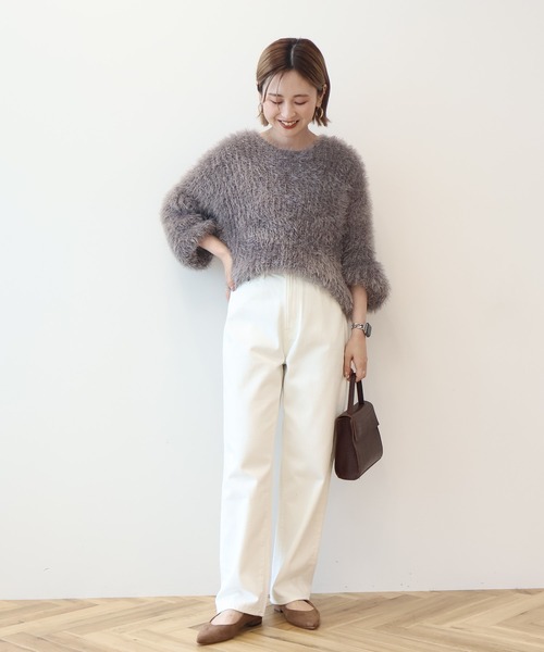 AMERICAN HOLIC(アメリカンホリック)の「シャギーニットプルオーバー(ニット/セーター・レディース・アイボリー/グレイッシュベージュ/ライラック/チャコールグレー/ライトグレー・M/L)」の22枚目の写真