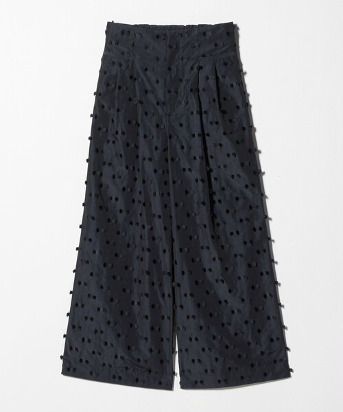 UNITED ARROWS（ユナイテッドアローズ）の「リボン カットジャガード ワイド パンツ ‐ウォッシャブル‐（その他パンツ・レディース・ネイビー/ブラック・38/36）」の9枚目の写真