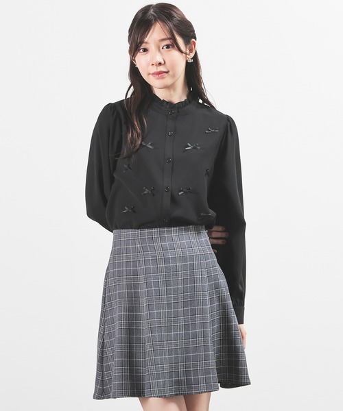 Honeys(ハニーズ)の「リボン付ブラウス(シャツ/ブラウス・レディース・ピンク/ブラック/ホワイト・L/M/S)」の7枚目の写真