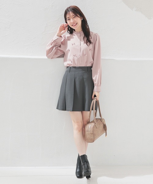 Honeys(ハニーズ)の「リボン付ブラウス(シャツ/ブラウス・レディース・ピンク/ブラック/ホワイト・L/M/S)」の8枚目の写真