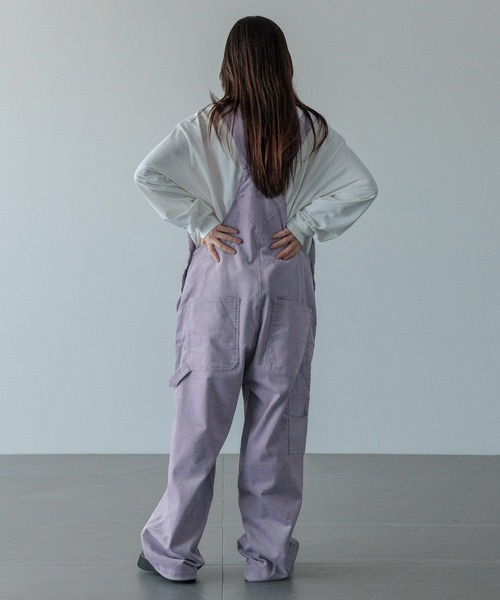 LOWRYS FARM(ローリーズファーム)の「【LFM(U)】コーデュロイオーバーオール 599586(サロペット/オーバーオール・メンズ・ブラック/パープル・LARGE/MEDIUM)」の6枚目の写真