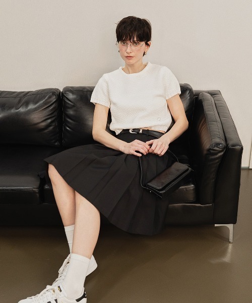 GENERAL IDEA（ジェネラルアイデア）の「GENERAL IDEA/ジェネラルアイディア fine pleats midi skirt スカート（スカート・レディース・ブラック/ベージュ/ホワイト・M/L/S）」の18枚目の写真