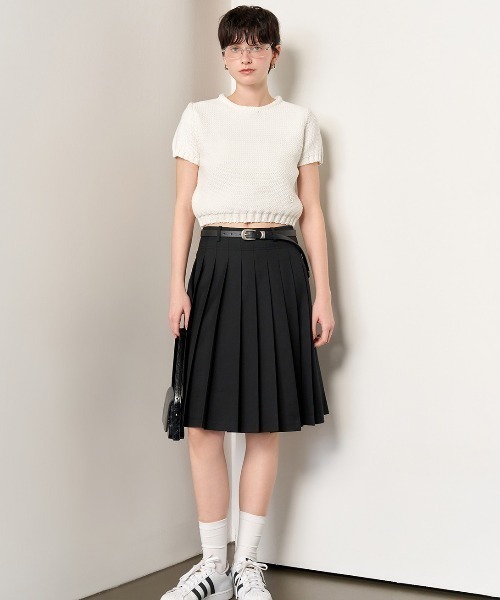 GENERAL IDEA（ジェネラルアイデア）の「GENERAL IDEA/ジェネラルアイディア fine pleats midi skirt スカート（スカート・レディース・ブラック/ベージュ/ホワイト・M/L/S）」の16枚目の写真