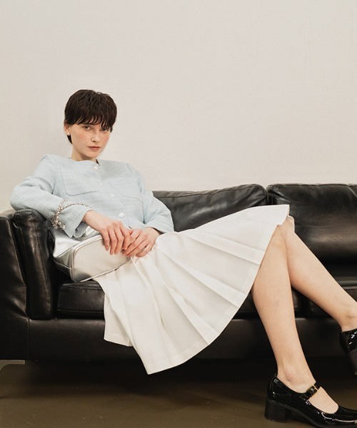 GENERAL IDEA（ジェネラルアイデア）の「GENERAL IDEA/ジェネラルアイディア fine pleats midi skirt スカート（スカート・レディース・ブラック/ベージュ/ホワイト・M/L/S）」の10枚目の写真