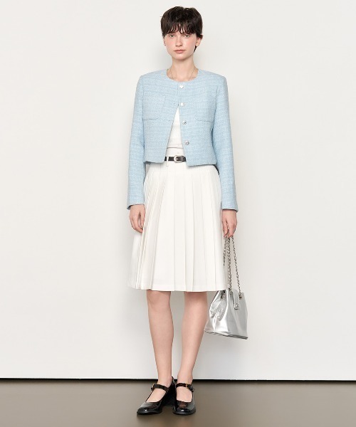 GENERAL IDEA（ジェネラルアイデア）の「GENERAL IDEA/ジェネラルアイディア fine pleats midi skirt スカート（スカート・レディース・ブラック/ベージュ/ホワイト・M/L/S）」の9枚目の写真