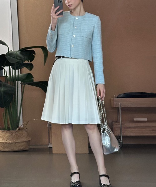 GENERAL IDEA（ジェネラルアイデア）の「GENERAL IDEA/ジェネラルアイディア fine pleats midi skirt スカート（スカート・レディース・ブラック/ベージュ/ホワイト・M/L/S）」の11枚目の写真
