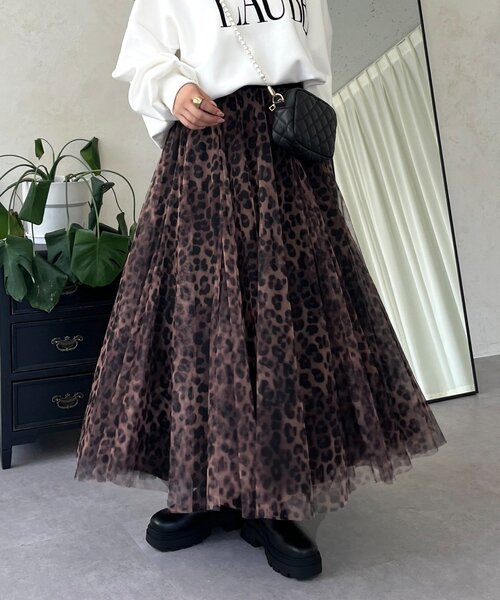 prose verse（プロズヴェール）の「ボリュームチュールスカート（スカート・レディース・ブラック/ブラウン系その他/ベビーピンク・MEDIUM）」の3枚目の写真