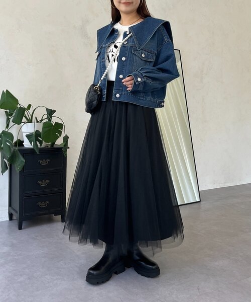 prose verse（プロズヴェール）の「ボリュームチュールスカート（スカート・レディース・ブラック/ブラウン系その他/ベビーピンク・MEDIUM）」の6枚目の写真