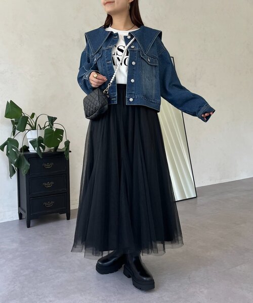 prose verse（プロズヴェール）の「ボリュームチュールスカート（スカート・レディース・ブラック/ブラウン系その他/ベビーピンク・MEDIUM）」の7枚目の写真