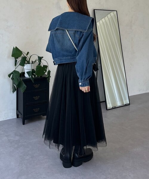 prose verse（プロズヴェール）の「ボリュームチュールスカート（スカート・レディース・ブラック/ブラウン系その他/ベビーピンク・MEDIUM）」の10枚目の写真