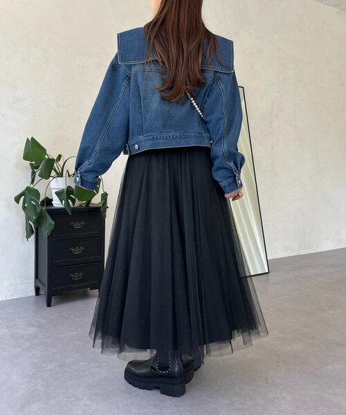 prose verse（プロズヴェール）の「ボリュームチュールスカート（スカート・レディース・ブラック/ブラウン系その他/ベビーピンク・MEDIUM）」の18枚目の写真