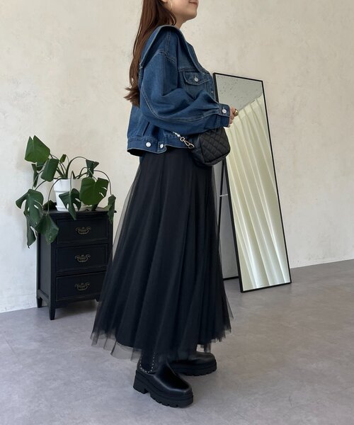 prose verse（プロズヴェール）の「ボリュームチュールスカート（スカート・レディース・ブラック/ブラウン系その他/ベビーピンク・MEDIUM）」の19枚目の写真