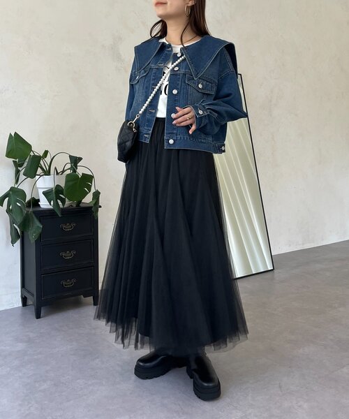 prose verse（プロズヴェール）の「ボリュームチュールスカート（スカート・レディース・ブラック/ブラウン系その他/ベビーピンク・MEDIUM）」の20枚目の写真