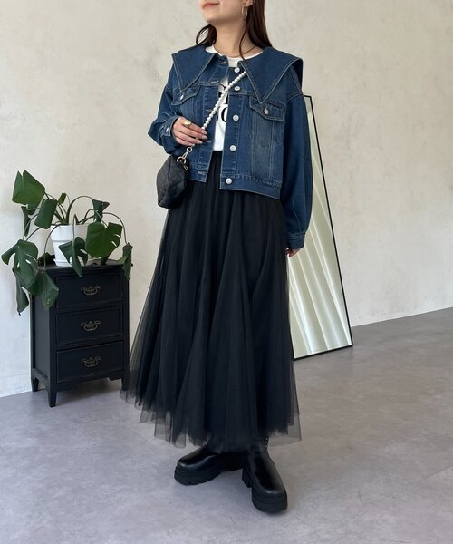 prose verse（プロズヴェール）の「ボリュームチュールスカート（スカート・レディース・ブラック/ブラウン系その他/ベビーピンク・MEDIUM）」の21枚目の写真