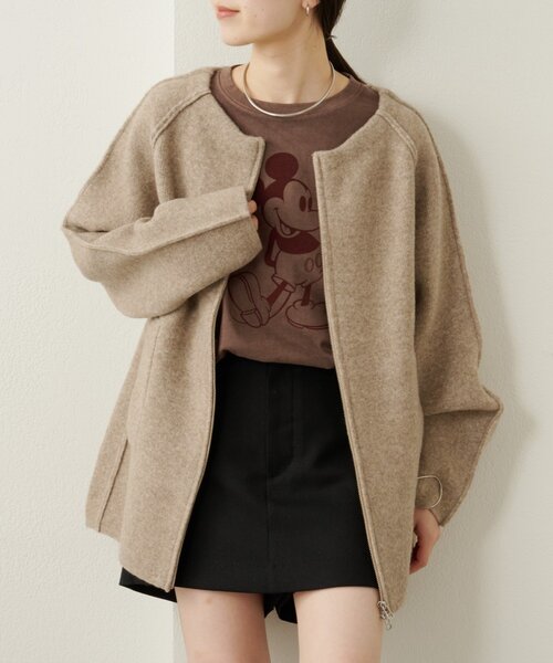 Omekashi カバーオール ベージュ 新品未使用タグ付き セール】ニットカバーオール（その他アウター）｜Omekashi（オメカシ