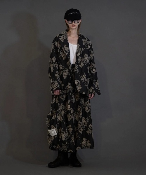 my beautiful landlet（マイビューティフルランドレット）の「【my beautiful landlet】 ORIGINAL FLOWER JACQUARD WIDE PANTS（その他パンツ・メンズ・ベージュ/ブラック・0/1）」の5枚目の写真