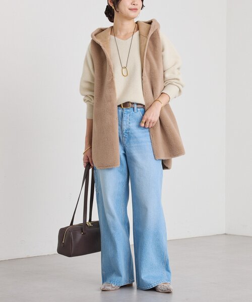 セール】【シーズンムード高まる】エコファーフードジレ（その他