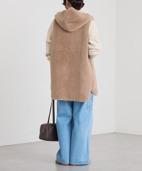 セール】【シーズンムード高まる】エコファーフードジレ（その他