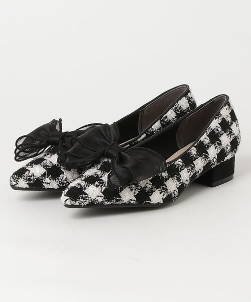 ASTORIA ODIER（アストリアオディール）の「オーガンジーリボン２WAYパンプス（パンプス・レディース・ブラック/その他/ホワイト×ブラック/チャコールグレー・SMALL/LARGE/MEDIUM）」の3枚目の写真