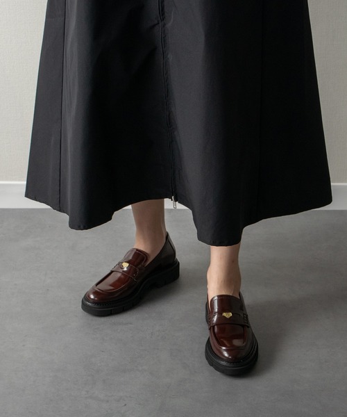 Luca Grossi（ルーカグロッシ）の「【Luca Grossi】タンクソールペニーローファー(L51612)（ローファー・レディース・ボルドー/ブラック・36/37/38/39/35）」の9枚目の写真