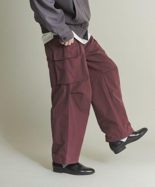SENSE OF PLACE by URBAN RESEARCH（センスオブプレイスバイアーバンリサーチ）の「ユーティリティーカーゴワイドパンツ（その他パンツ・メンズ・ブラック/ライトベージュ/パープル・MEDIUM/LARGE）」の3枚目の写真