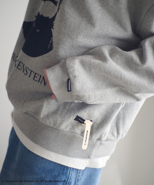 ADAM PATEK（アダムパテック）の「msw1754-Frankenstein portrait crewneck スウェット(AP2524020)（スウェット・メンズ・ブラック/ミックスグレー・1/2）」の8枚目の写真