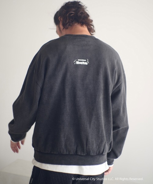 ADAM PATEK（アダムパテック）の「msw1754-Frankenstein portrait crewneck スウェット(AP2524020)（スウェット・メンズ・ブラック/ミックスグレー・1/2）」の11枚目の写真