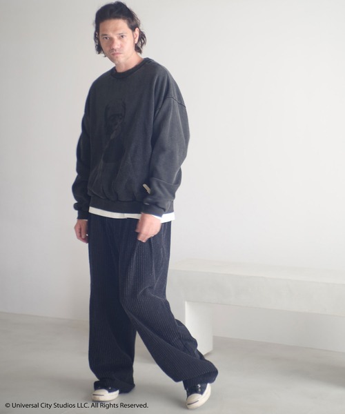 ADAM PATEK（アダムパテック）の「msw1754-Frankenstein portrait crewneck スウェット(AP2524020)（スウェット・メンズ・ブラック/ミックスグレー・1/2）」の13枚目の写真