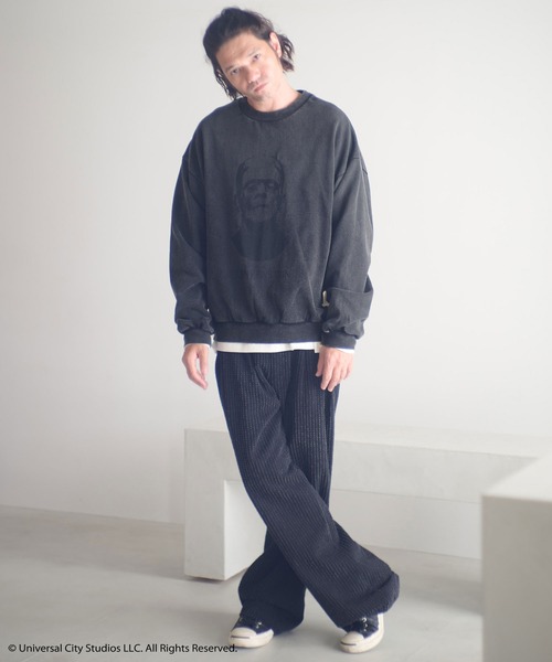 ADAM PATEK（アダムパテック）の「msw1754-Frankenstein portrait crewneck スウェット(AP2524020)（スウェット・メンズ・ブラック/ミックスグレー・1/2）」の14枚目の写真