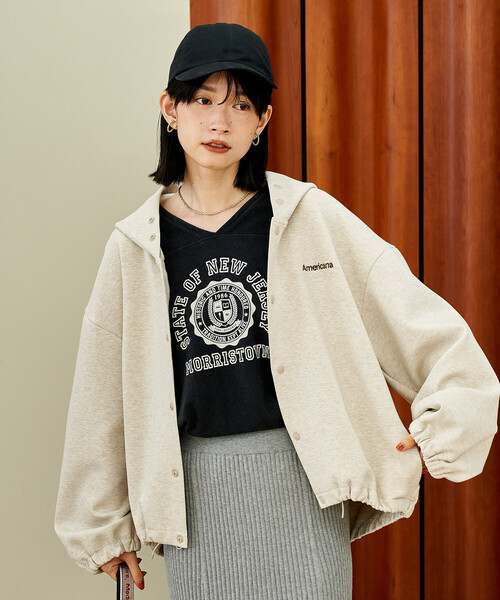 【ほぼ未使用】Americana アメリカーナ 別注 ボンディング フーディー FREAK'S STORE（フリークスストア）の「Americana × FREAK'S STORE
