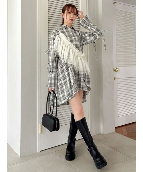 dazzlin(ダズリン)の「マルチウェイチュールフリル(付け襟・レディース・アイボリー・FREE)」の5枚目の写真