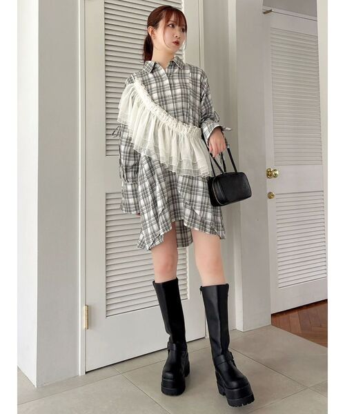 dazzlin(ダズリン)の「マルチウェイチュールフリル(付け襟・レディース・アイボリー・FREE)」の6枚目の写真