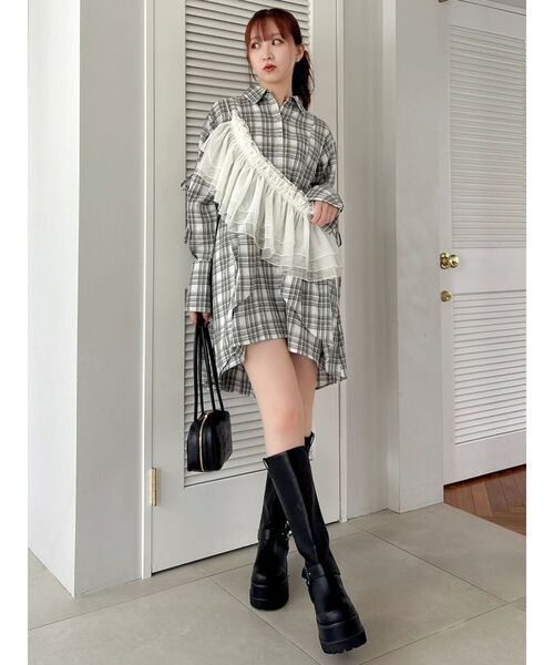 dazzlin(ダズリン)の「マルチウェイチュールフリル(付け襟・レディース・アイボリー・FREE)」の7枚目の写真