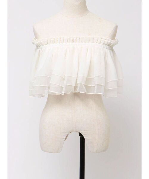 dazzlin(ダズリン)の「マルチウェイチュールフリル(付け襟・レディース・アイボリー・FREE)」の11枚目の写真