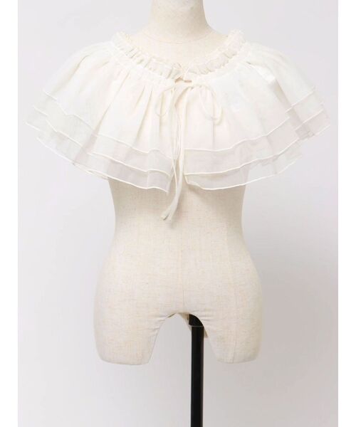 dazzlin(ダズリン)の「マルチウェイチュールフリル(付け襟・レディース・アイボリー・FREE)」の13枚目の写真