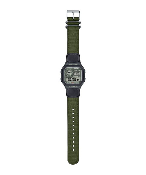 CASIO(カシオ)の「CASIO Collection / AE-1200WHUB-3AJF(デジタル腕時計・メンズ・カーキ系/カーキ・FREE)」の13枚目の写真